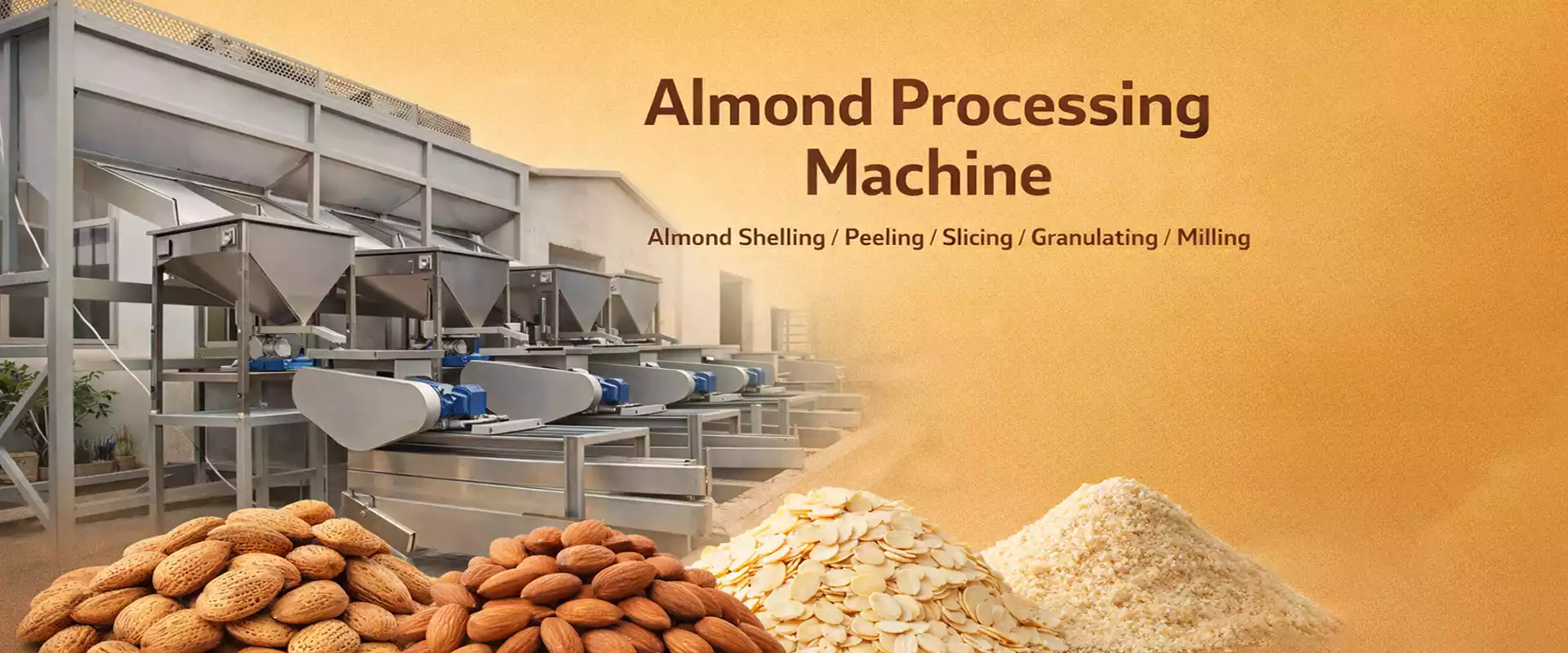 Almond processing machine