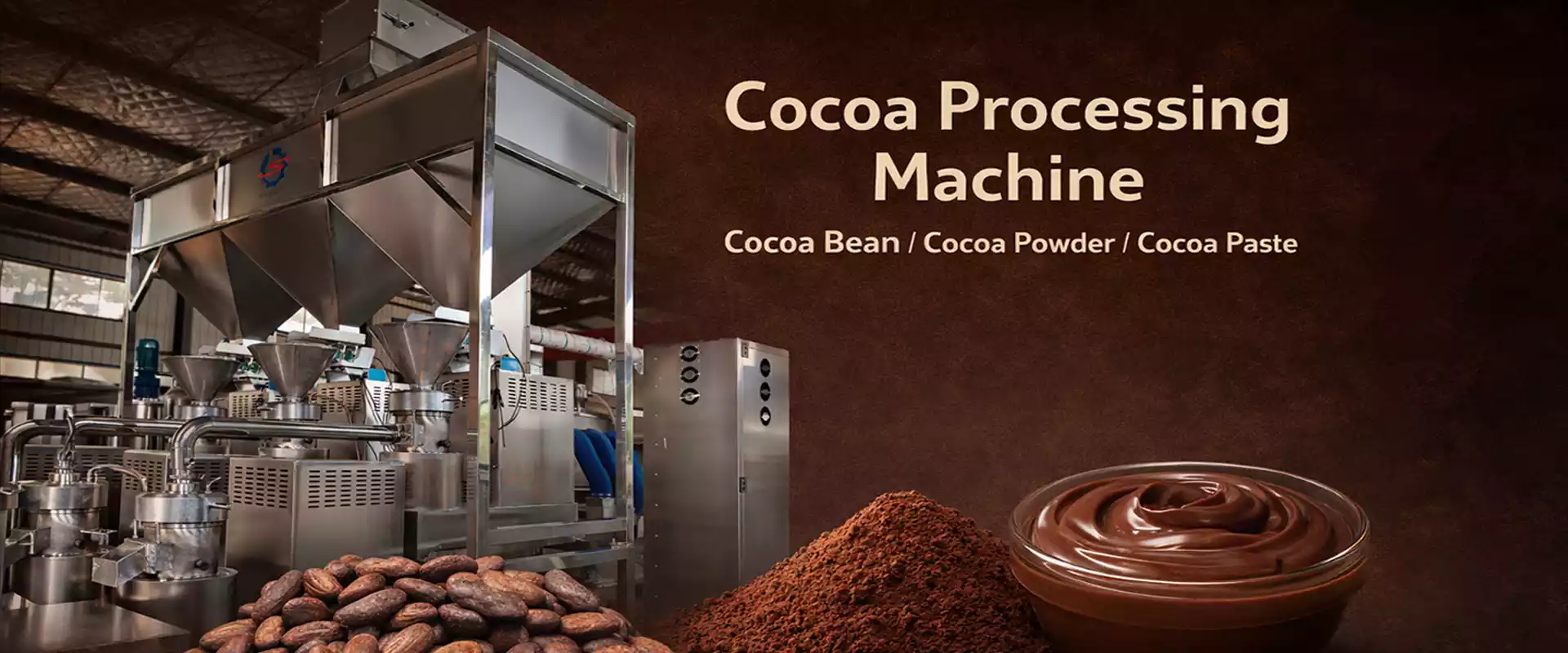 Cocoa processing machine