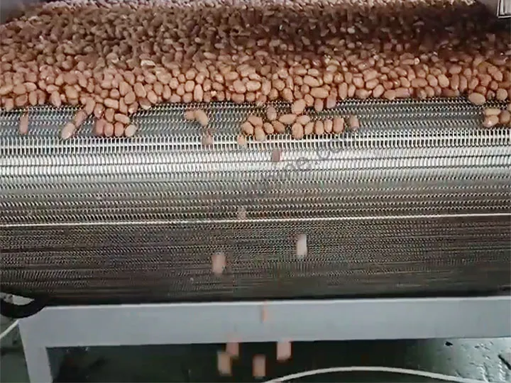 Belt type peanut roasting machine