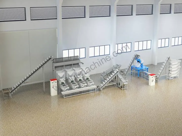 Almond Shelling Production Line For Almond Cracking 3 Machine de traitement des amandes